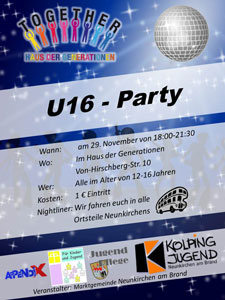 Flyer U16 Party 26.11.2014
